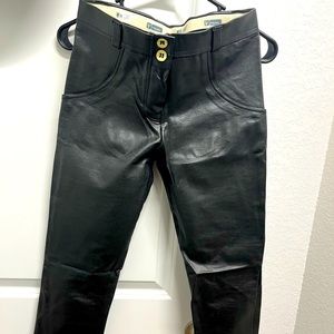 Freddy’s black fake leather leggings